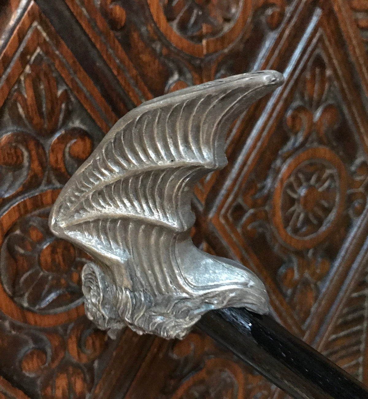 Vampire Bat Cane, Hand Sculpted Walking Stick | Victorian Gothic