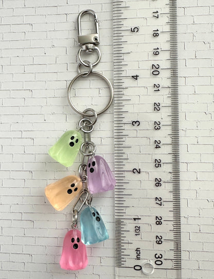 Glow in the Dark Ghost Bag Charm/Keychain for Halloween and Horror Fans