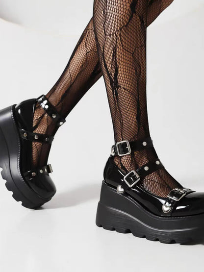 Triple Threat Platform Mary Janes