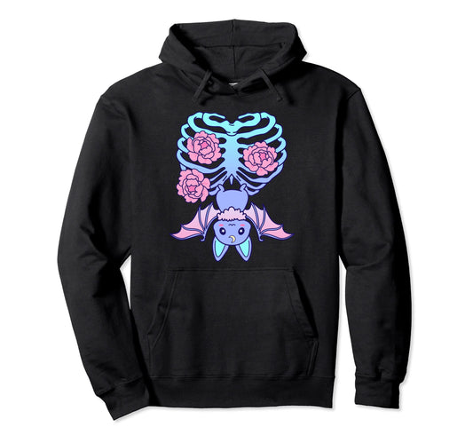 Kawaii Pastel Goth Creepy Bat Vaporwave Hoodie