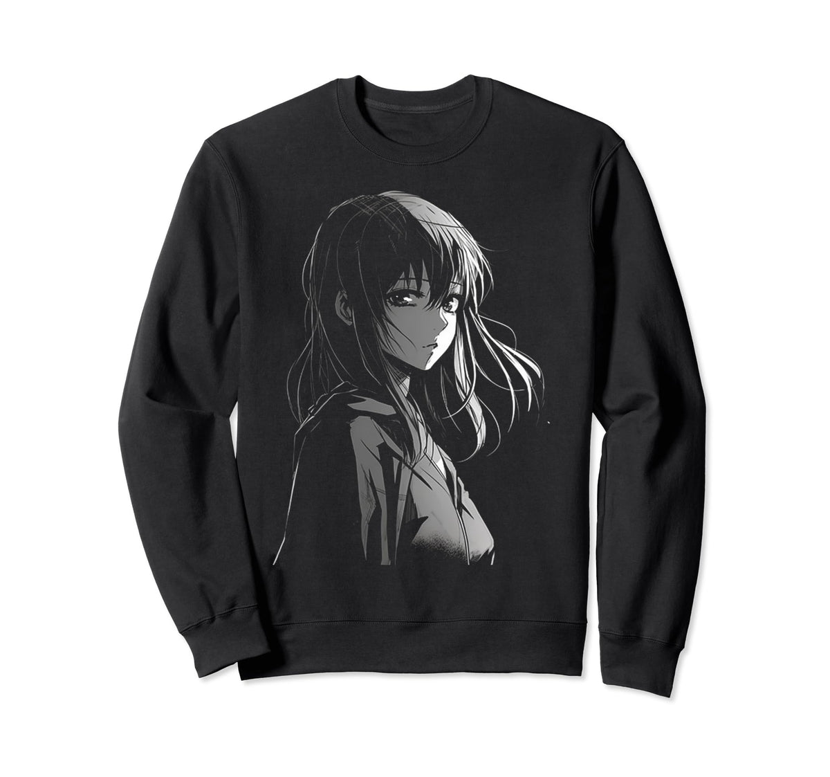 Sad Anime Goth Aesthetic Japanese Sweatshirt