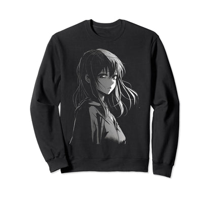 Sad Anime Goth Aesthetic Japanese Sweatshirt