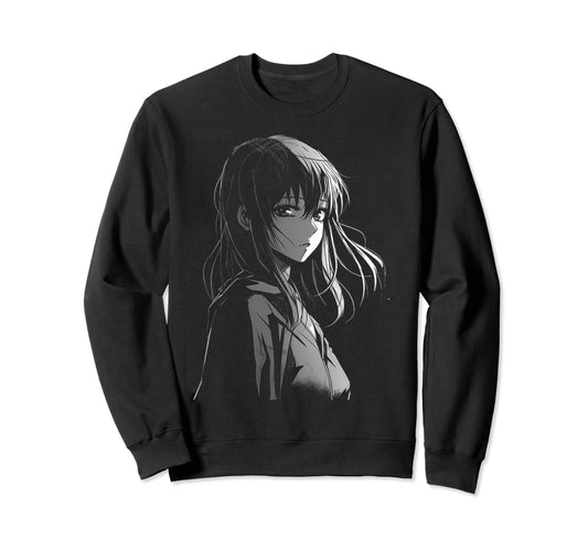 Sad Anime Goth Aesthetic Japanese Sweatshirt