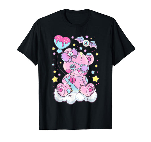 Kawaii Pastel Goth Scary Bear T-Shirt