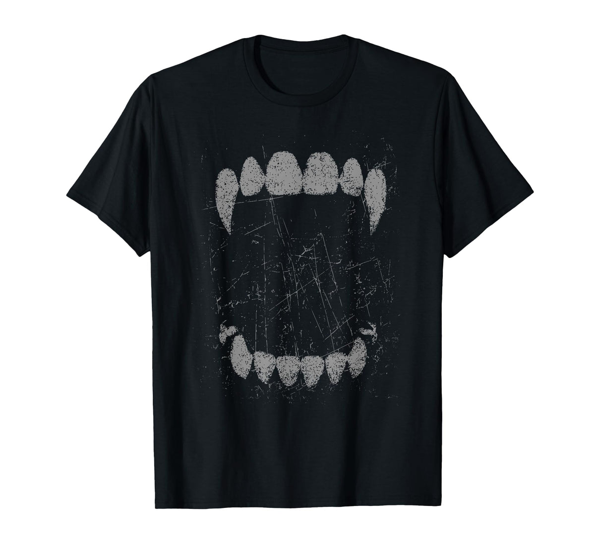 Gothic Grunge Vampire Fangs Halloween T-Shirt