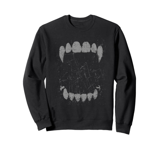 Gothic Grunge Vampire Fangs Sweatshirt