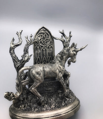 Unicorn Statue, Hand Painted Resin Sculpture | Mythical Creature Figurine