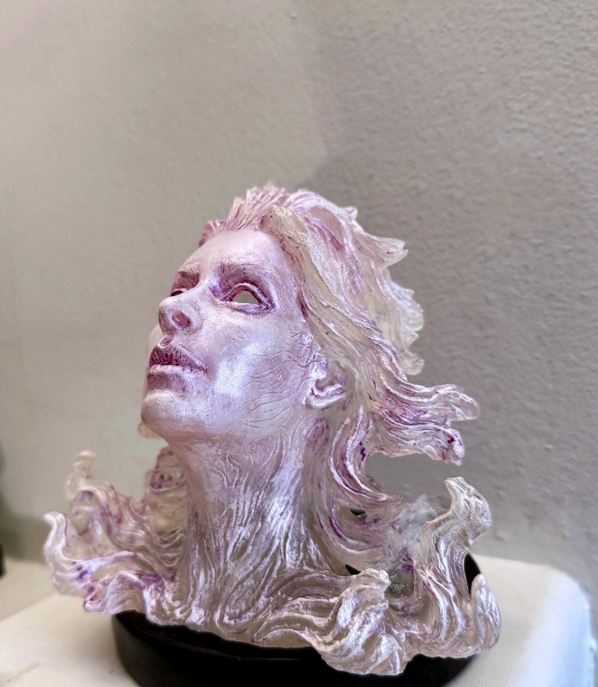 Spirit Summoning Sculpture, with LED Tea Light, Hand Painted Resin Statue