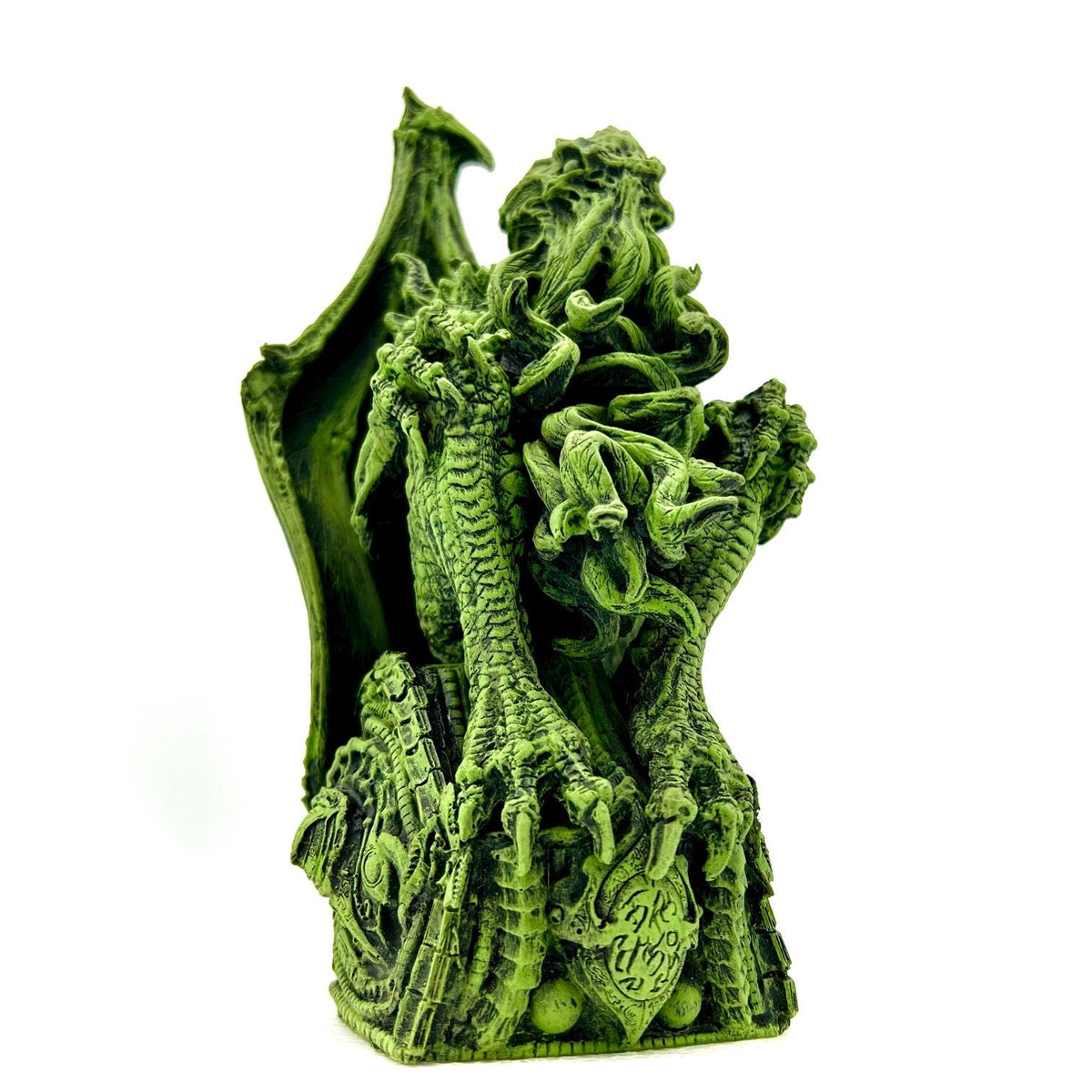 Cthulhu Enthroned Statue, Hand Painted Resin Sculpture