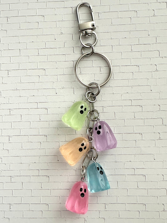 Glow in the Dark Ghost Bag Charm/Keychain for Halloween and Horror Fans