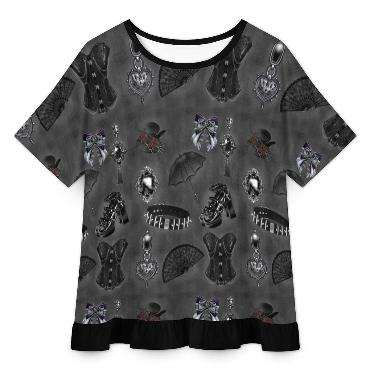 Midnight Heirloom Ruffle Play Tee - Shadow Threadz Crypt
