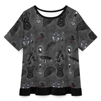 Midnight Heirloom Ruffle Play Tee - Shadow Threadz Crypt