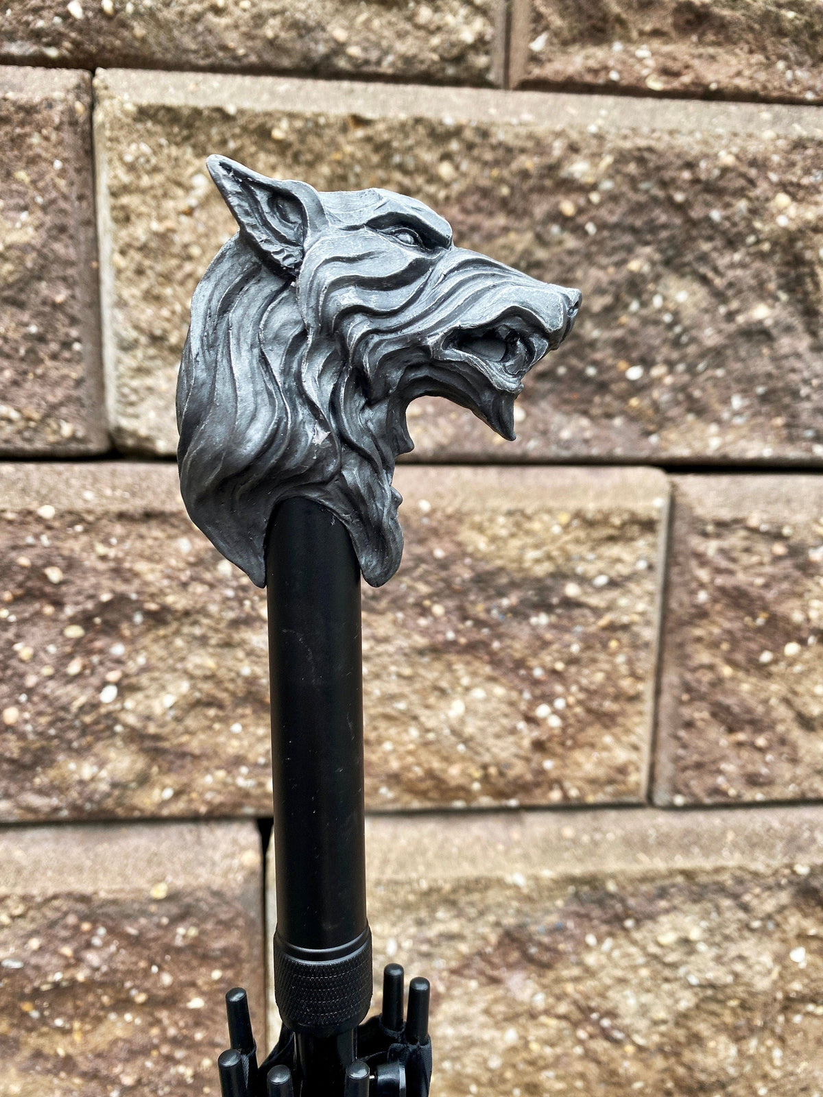 Wolf Head Umbrella, Hand Sculpted Resin | Medieval Gothic