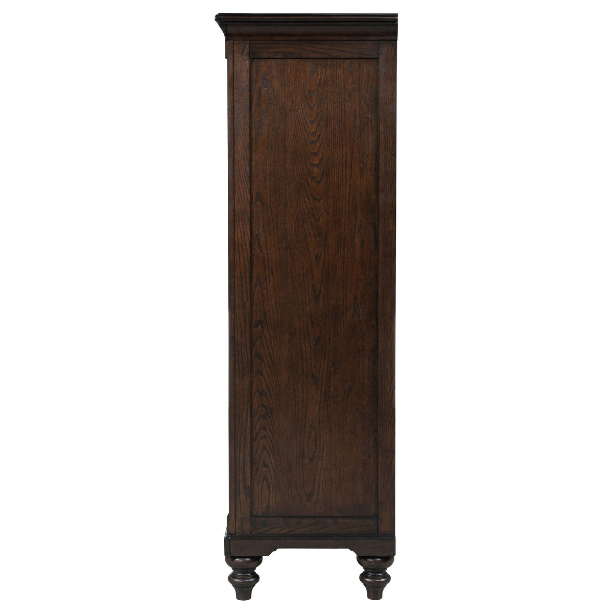Dark Oak 6-drawer Tempered Glass Door Chest