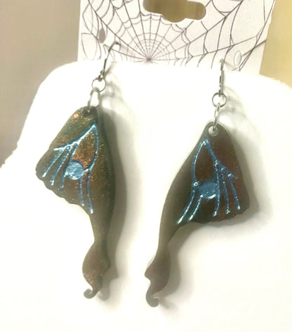 Resin Butterfly & Moth Wing Jewelry: Earrings & Necklaces