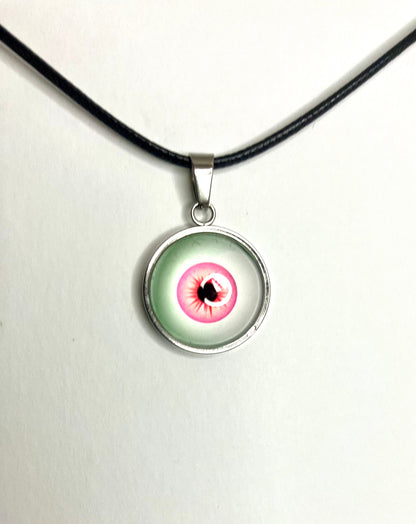 Glass Dome Eyeball Necklaces