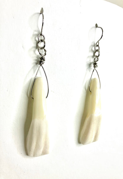 Water Buffalo Tooth Jewelry: Wire Wrapped Necklaces & Earrings