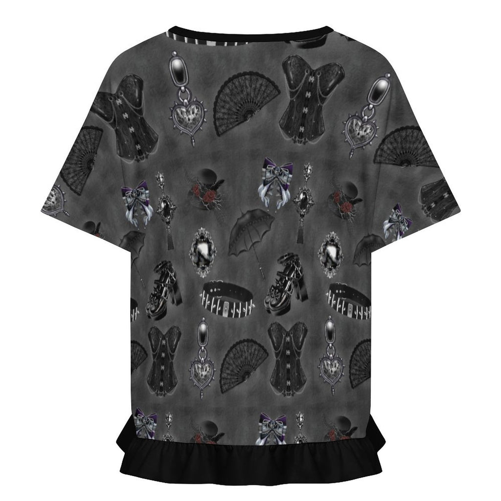 Midnight Heirloom Ruffle Play Tee