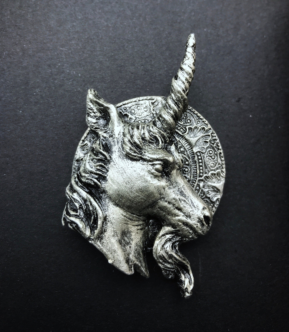 Unicorn Magnet, Hand Painted Resin Sculpture | Mythic Fantasy Decor