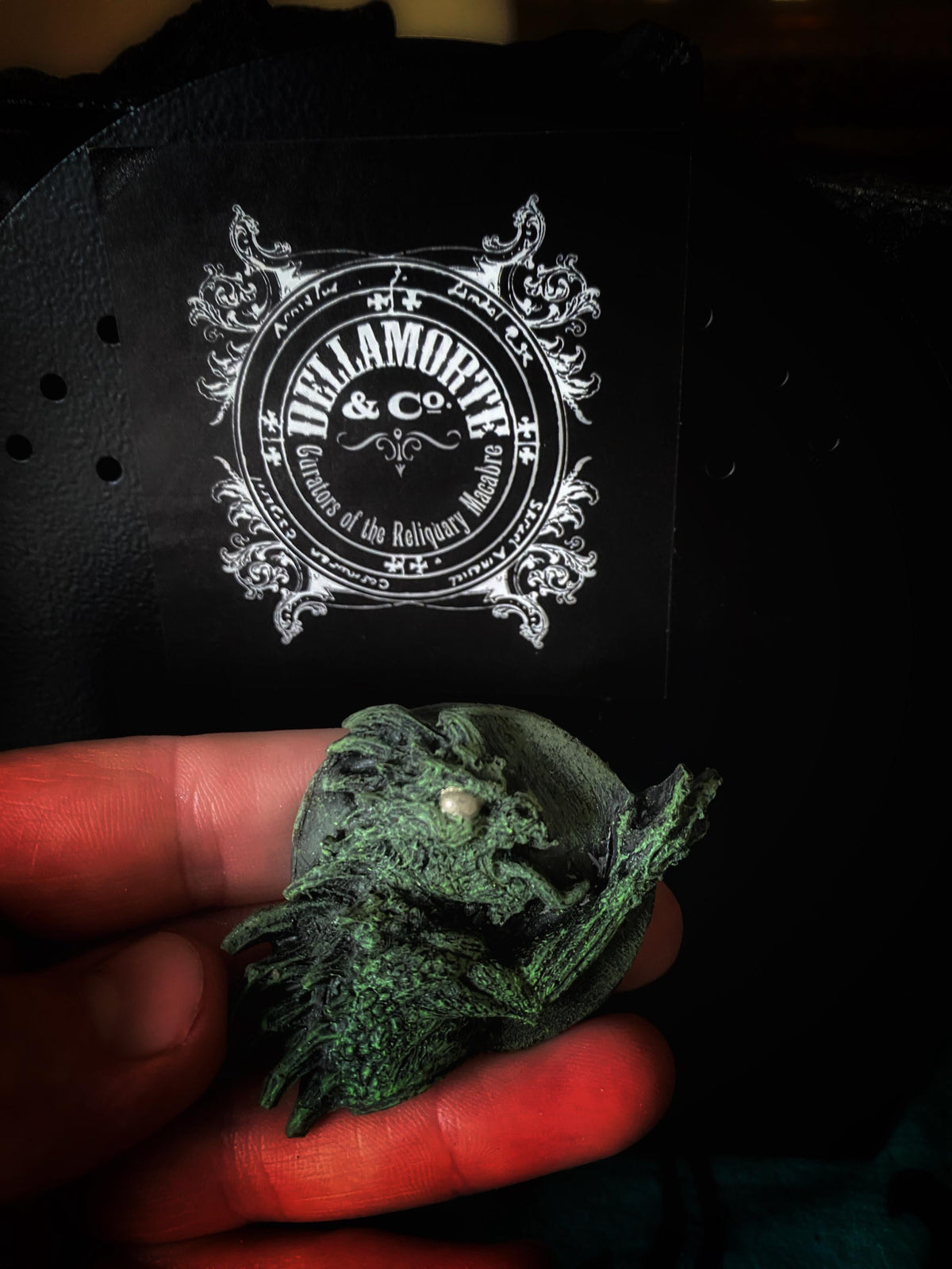Chupacabra Magnet, Hand Painted Resin Sculpture | Cryptid Decor