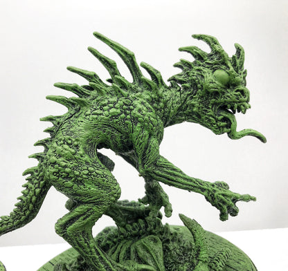 Chupacabra Statue, Hand Painted Resin Sculpture |Cryptozoology Creature