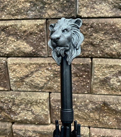 Lion Head Umbrella, Hand Sculpted Resin | Medieval Gothic