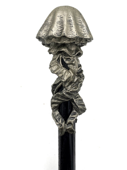 Jellyfish Cane, Hand Sculpted Nautical Walking Stick