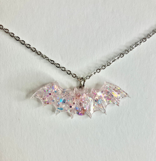 Handmade Resin Bat Pendant Necklaces