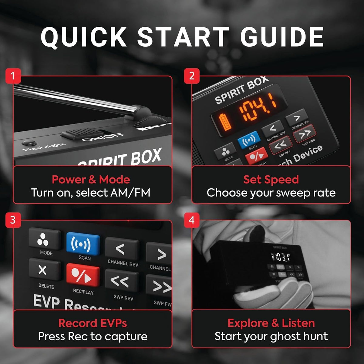 Spirit Box - Handheld EVP Ghost Hunting Kit (with 32GB SD Card)