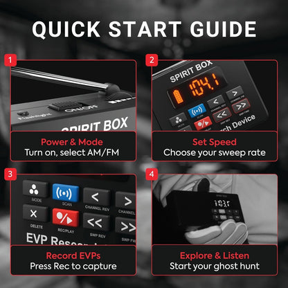 Spirit Box - Handheld EVP Ghost Hunting Kit (with 32GB SD Card)
