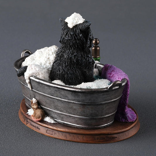 Bath Time Cat Figurine by Lisa Parker