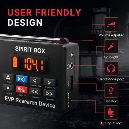 Spirit Box - Handheld EVP Ghost Hunting Kit (with 32GB SD Card)