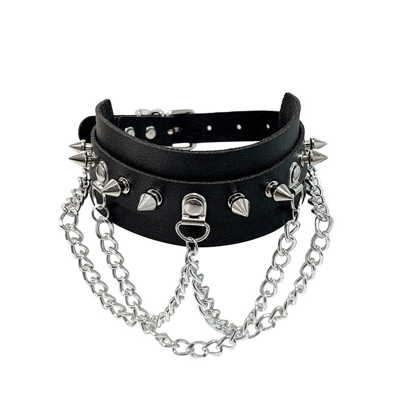 Soulchain Leather Collar - Shadow Threadz Crypt