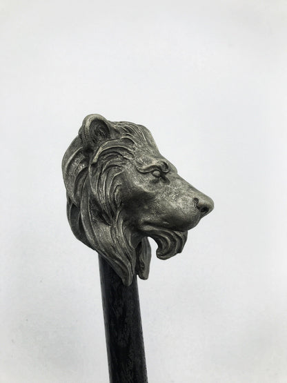 Lion Cane, Hand Sculpted Walking Stick | Medieval Gothic Cane