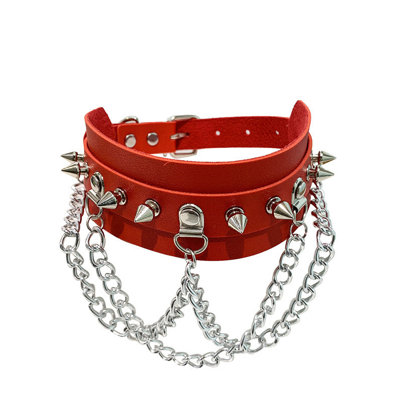 Soulchain Leather Collar - Shadow Threadz Crypt