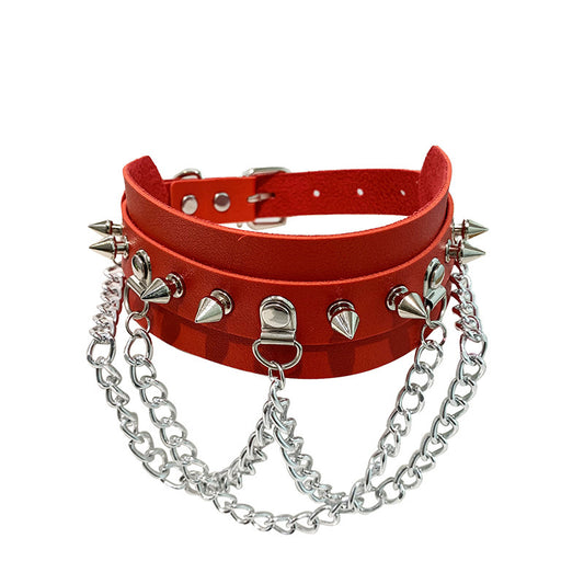 Soulchain Leather Collar - Shadow Threadz Crypt