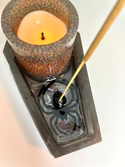 Resin Coffin Votive Holder & Incense Burner