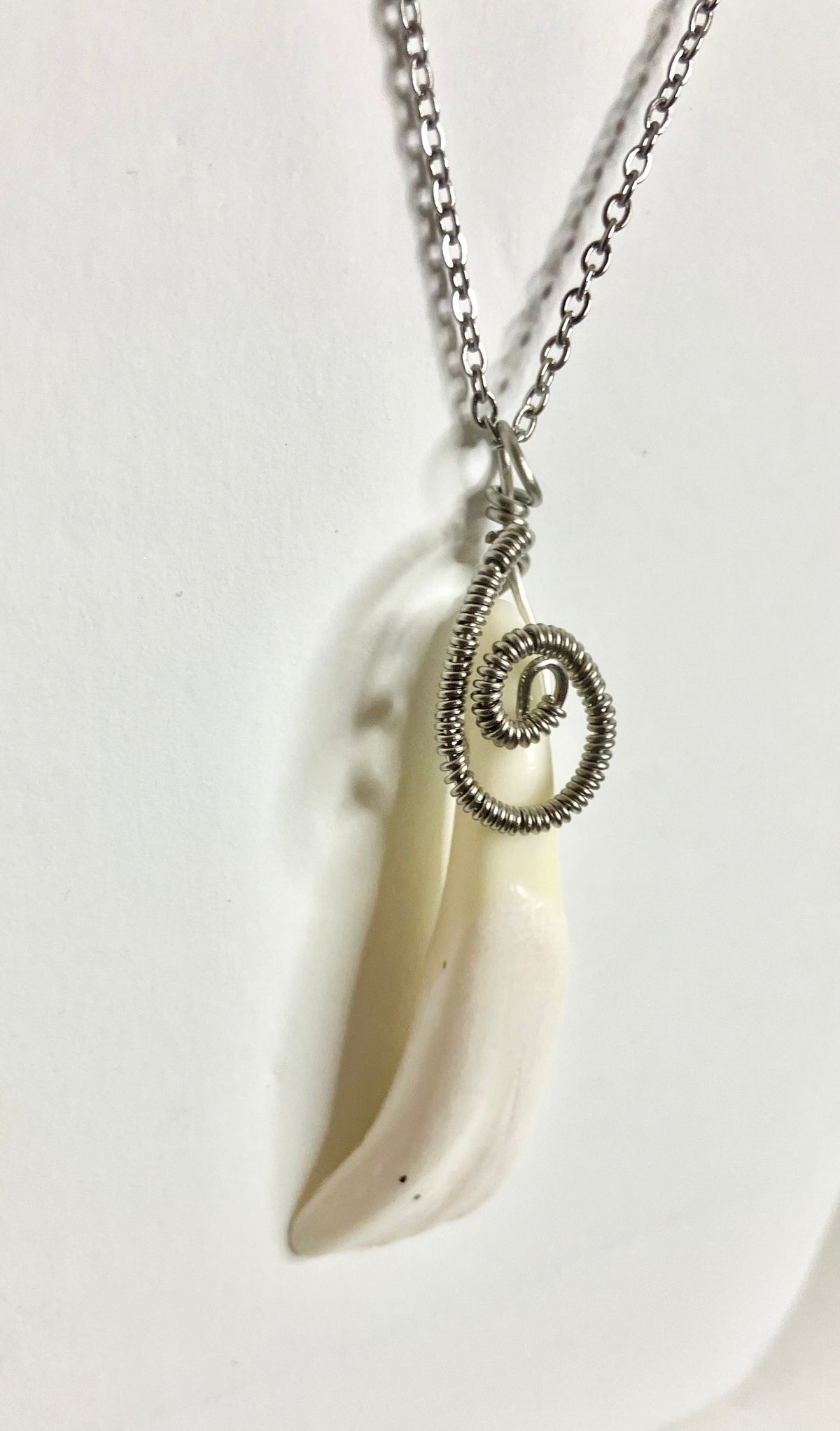 Water Buffalo Tooth Jewelry: Wire Wrapped Necklaces & Earrings