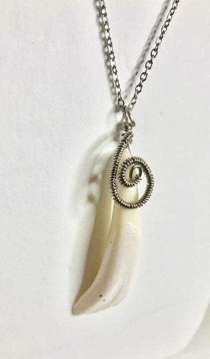 Water Buffalo Tooth Jewelry: Wire Wrapped Necklaces & Earrings