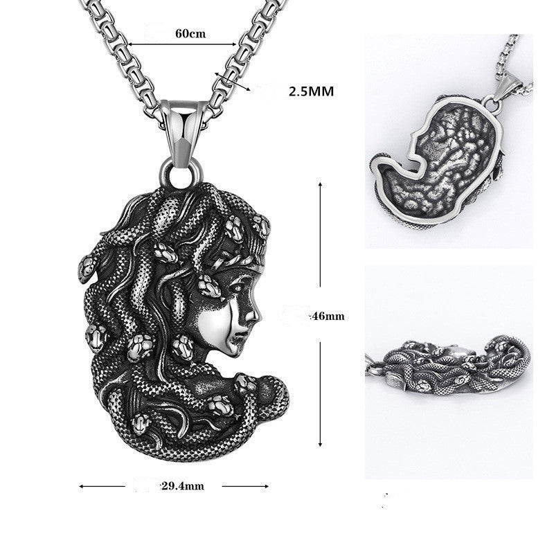 Petrifying Beauty Stainless Steel Necklace - Shadow Threadz Crypt