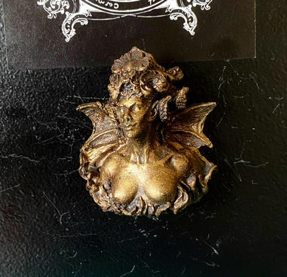 Lilith Magnet, Hand Painted Resin Sculpture | Mythic Fantasy Decor