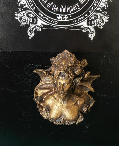 Lilith Magnet, Hand Painted Resin Sculpture | Mythic Fantasy Decor