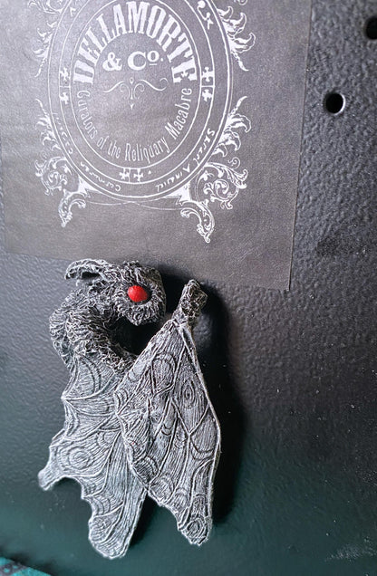 Mothman Magnet, Hand Painted Resin Sculpture | Cryptid Fantasy Decor