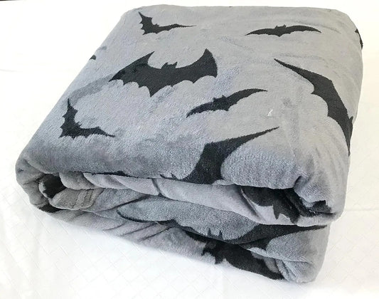 Twilight Veil Velvet Bat Flannel Blanket - Shadow Threadz Crypt