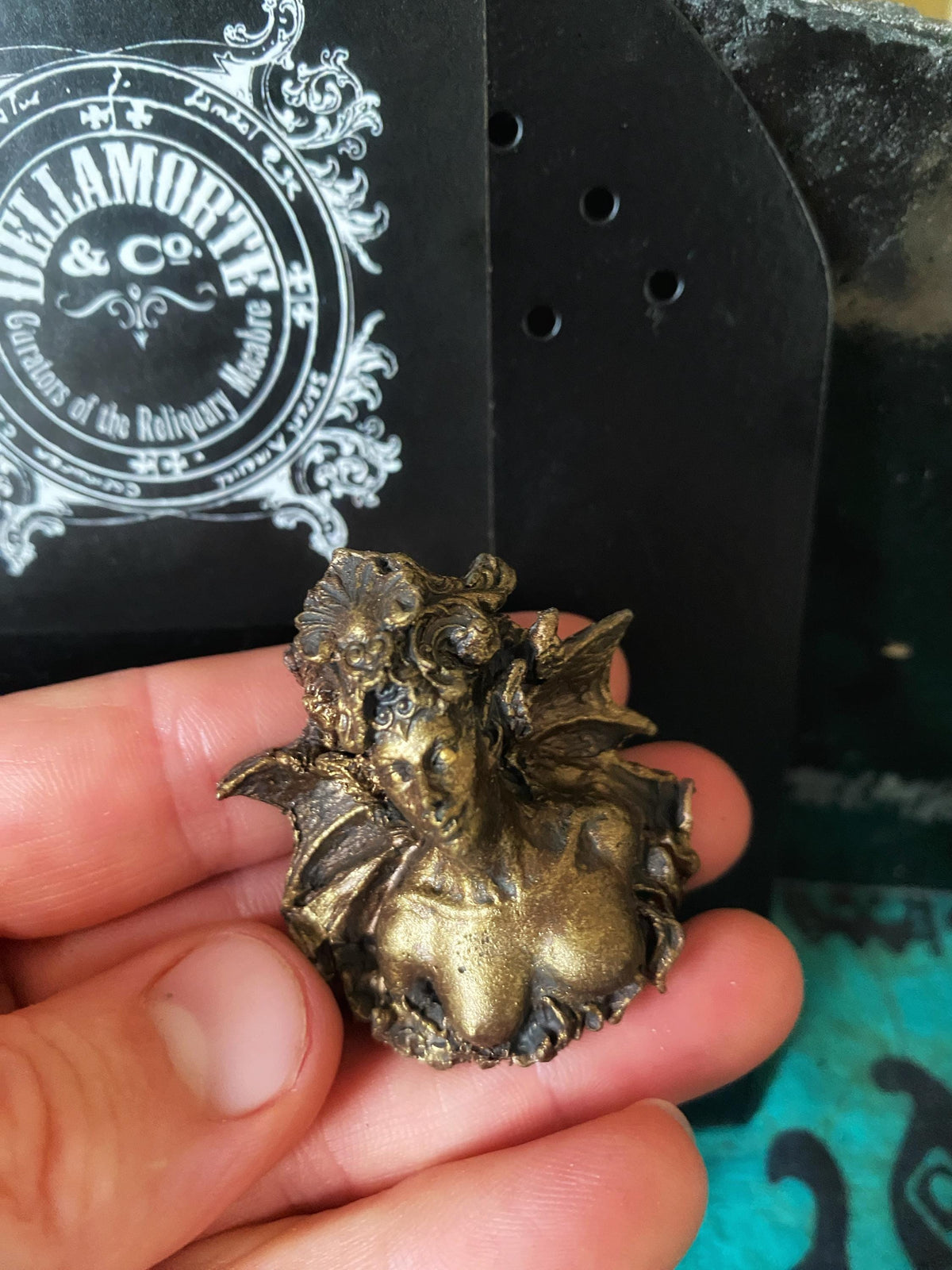 Lilith Magnet, Hand Painted Resin Sculpture | Mythic Fantasy Decor