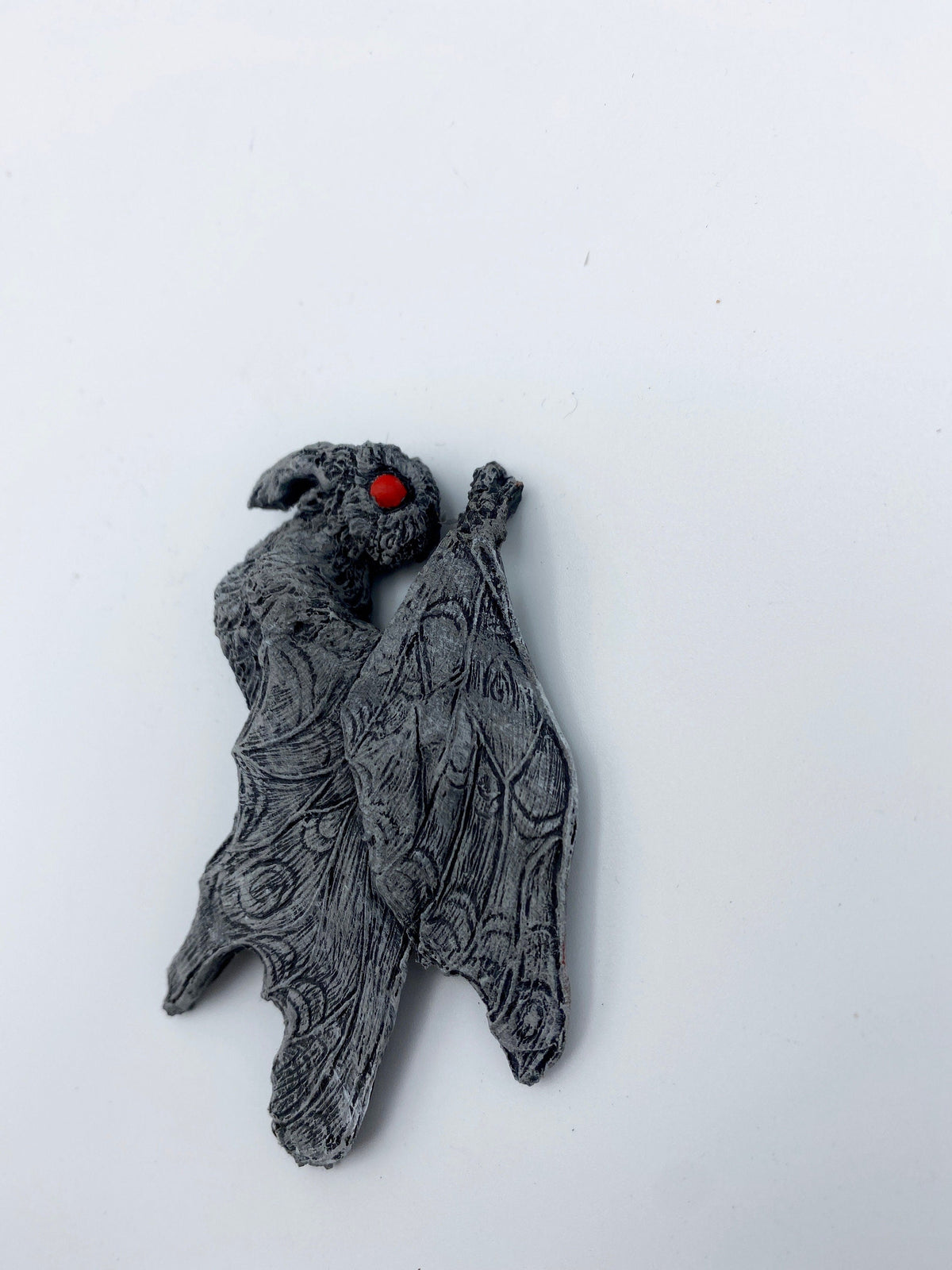 Mothman Magnet, Hand Painted Resin Sculpture | Cryptid Fantasy Decor
