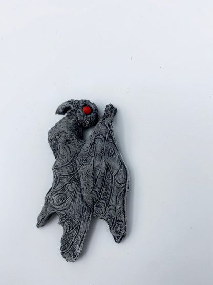 Mothman Magnet, Hand Painted Resin Sculpture | Cryptid Fantasy Decor