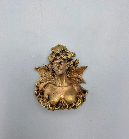 Lilith Magnet, Hand Painted Resin Sculpture | Mythic Fantasy Decor