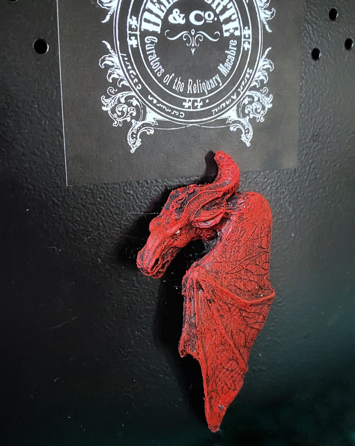 Jersey Devil Magnet, Hand Painted Resin Sculpture | Cryptid Decor