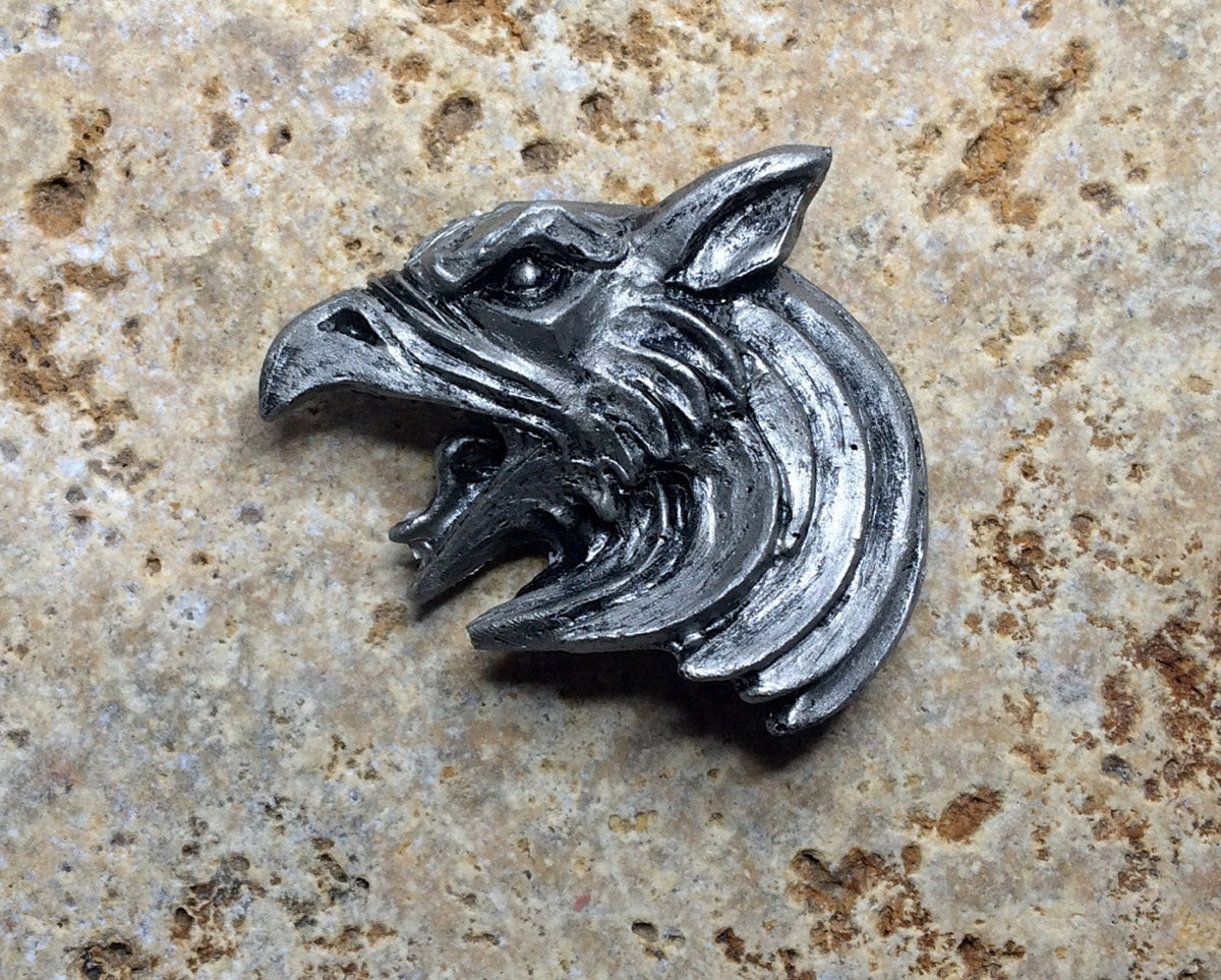Griffin Magnet, Hand Painted Resin Sculpture | Mythic Fantasy Decor